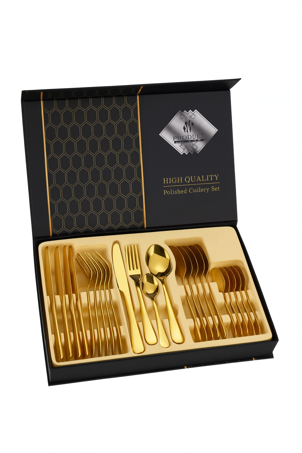 Juego De Cubiertos De 24 Piezas Dorado